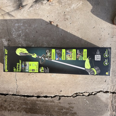 #ad Greenworks 60V 16quot; String Trimmer Brushless Motor Load N#x27; Go 2 Speed Control $135.00