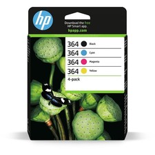 HP 364 Black/Cyan/Magenta/Yellow Original Ink Cartridges 4 Pack Compatible with