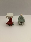 Lenox Winter Greetings Rare, Retired Cardinal &Birdhouse Stackable Salt & Pepper — photo 3