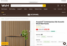 WVH Acupanel Contemporary Oak 120 x 60.  (6 panels)