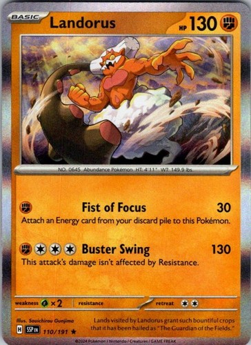 Pokemon Surging Sparks Landorus 110/191 NM Holofoil