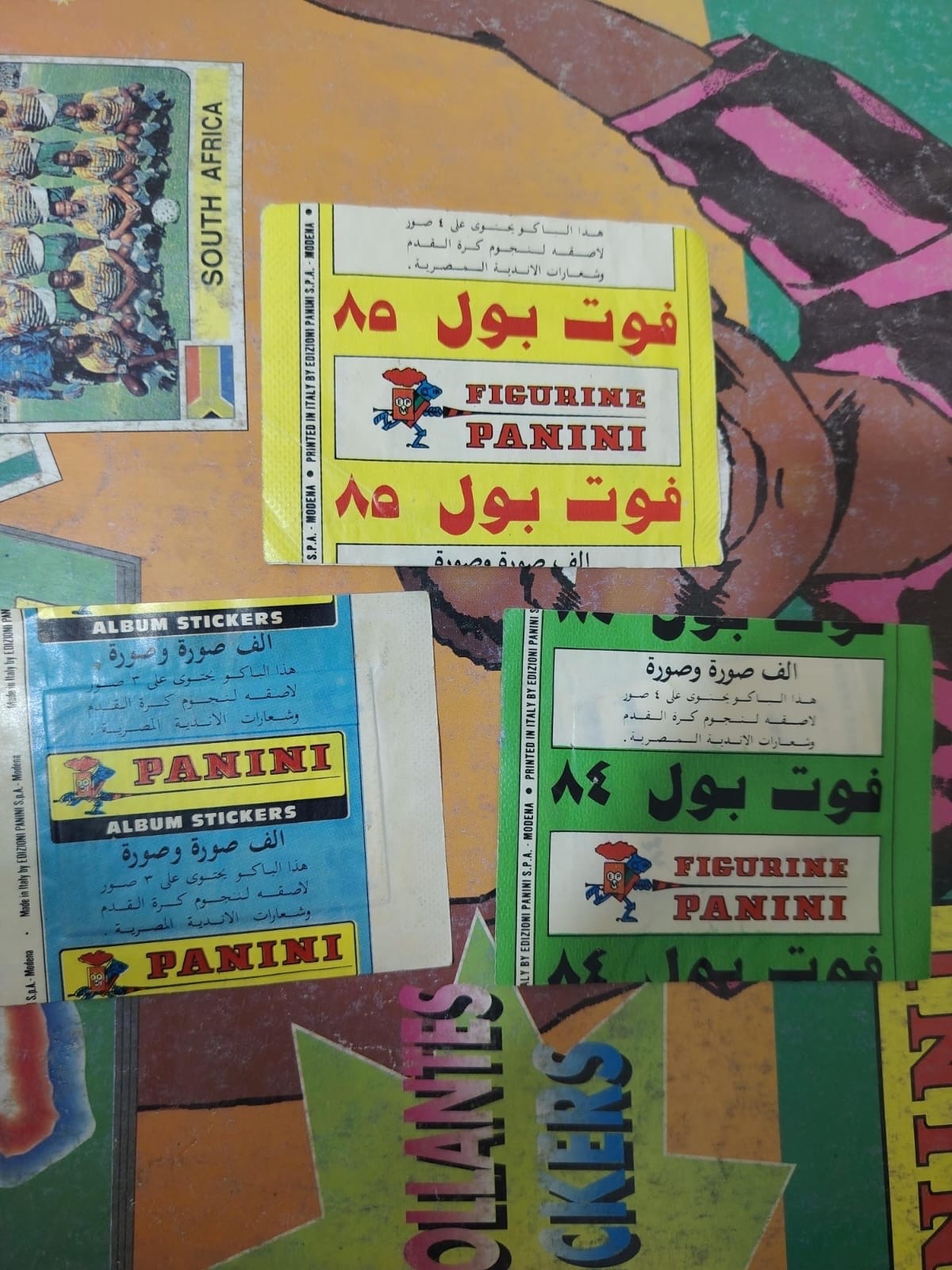 Panini egyptian football 84 85 87 sticker 3 packs