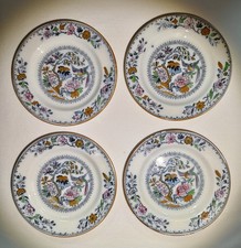 4 Rare English Ashworth Bros Hanley Flying Bird Dessert / Bread Butter Plates