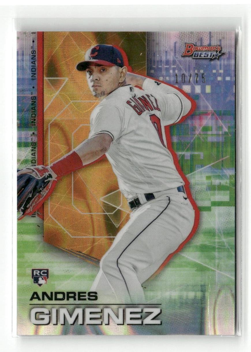 2021 Bowman's Best #81 Andres Gimenez Gold Lava Refractor #/75