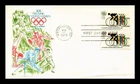 DR JIM STAMPS US COVER XX SUMMER OLYMPICS MUNICH CYCLING FDC PAIR COVER CRAFT