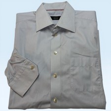 Eton Shirt Mens 16 Blue Stripe 100 Cotton Spread Collar Dress Long Sleeve