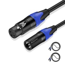 XLR Cable 6ft 2 Pack, XLR Microphone Cable Male to Female, Balanced XLR Cable...