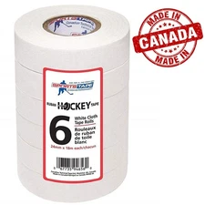 SportsTape White Hockey Tape - for Sticks and Grips, Durable Cloth and Easy T...