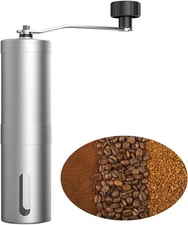 Manual Coffee Grinder, Multi Adjustable Settings, Portable Hand Coffee Grinder w