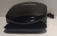 George Foreman Healthy Cooking GR10B w/Drip Tray Tested In Excellent Condition 