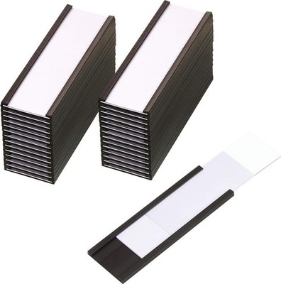 30 Pack Magnetic Label Holder for Shelf File Cabinet Office Cabinet