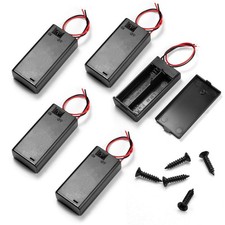 LampVPath 5Pcs 2 AA Battery Holder with Switch, 2X 1.5V 2AA-5PC
