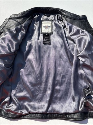 Harley Davidson Women Rhinestone Angel Wings BLING Leather Jacket