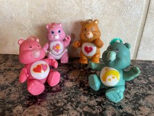 Vintage Care Bear Poseable Figure Lot 1980s PVC Toy Figures Rainbow Heart Bears