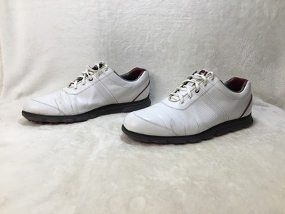 FootJoy Dry Joys Tour Golf Shoes Men's  13 M  White Leather 53503  Spikeless