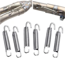 Motorcycle Exhaust Pipe Springs, 6Pcs Stainless Steel 65mm Motorcycle Exhaust