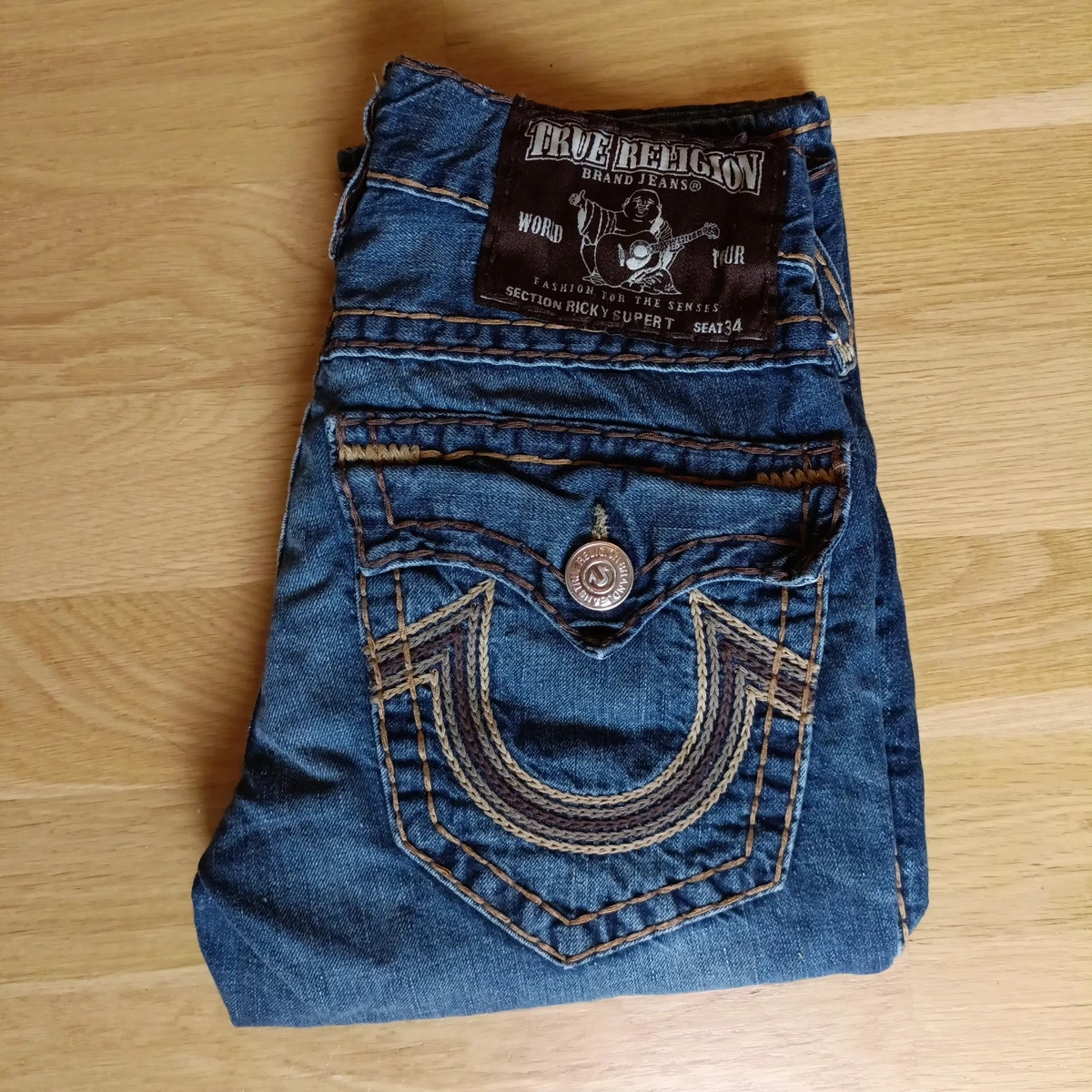 True Religion Denim Regular 30 Size Jeans Men's 33 in Inseam for
