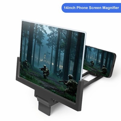 14'' Smartphone Screen Magnifier 3D HD Mobile Phone Video Amplifier Stand Bracket
