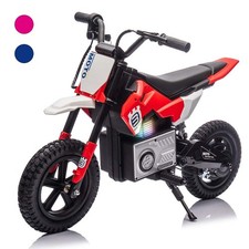 24V Electric Dirt Bike Kids Ride On Toy Motorcycle w/200W High Speed Hub Motor