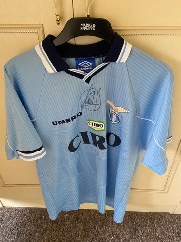 lazio football shirt signed
