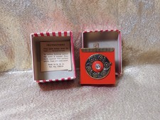 Vintage 1950s Novo Purse Light Novelty Women's Accessory Red Gold Tone With Box