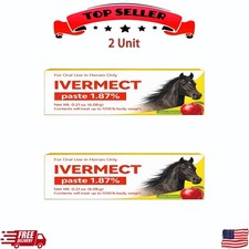 2 Pack Horse Dewormer Paste Apple Flavor - Perfect for Two Horses