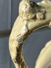 Stoneware relief molded pitcher - likely 'Tam O'Shanter' pattern by Ridgway — photo 7