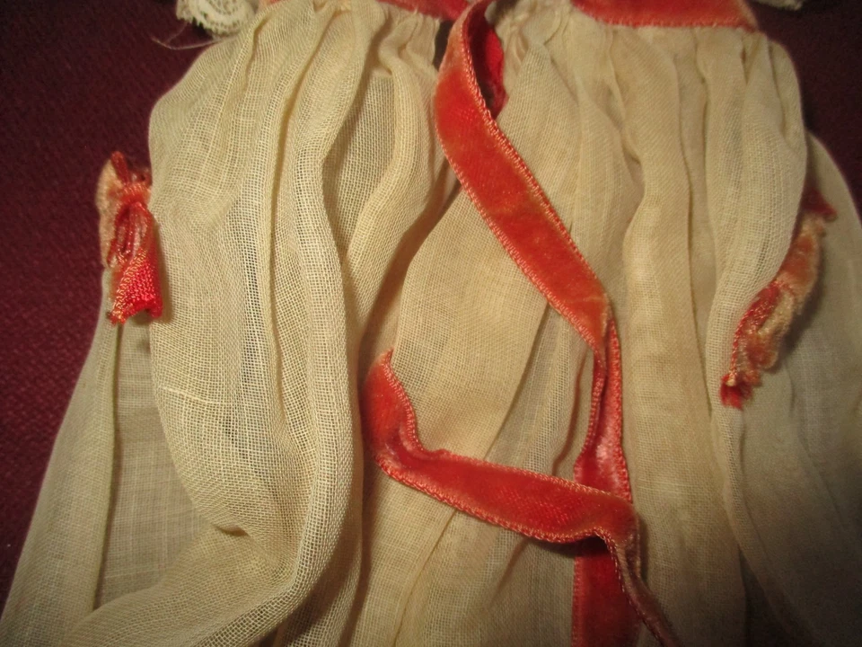 MAGNIFIQUE ROBE ANCIENNE POUR POUPEE ANCIENNE - Photo 4/4