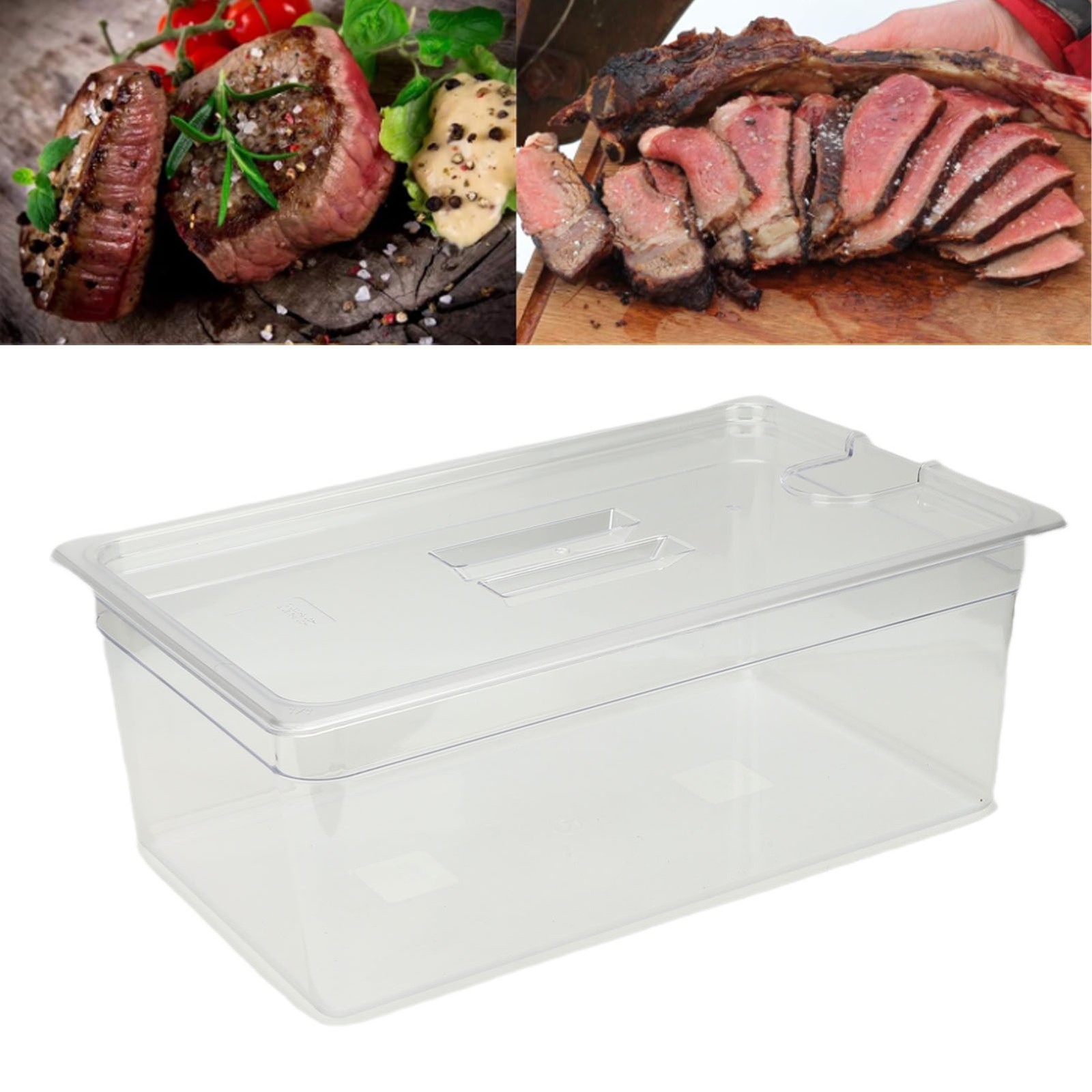 25L PP Transparent Slow Cooker Container With Lid Multipurpose Food Storage Bin