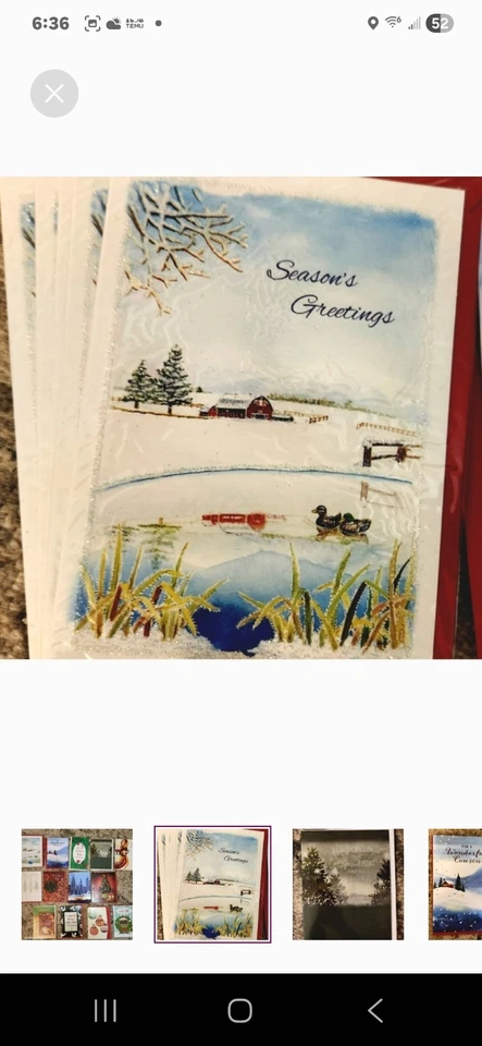 Juego mixto de tarjetas de Navidad y cumpleaños, 25 piezas tarjetas de felicitación navideñas con sobres Foto 2 de 4