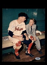 Jim Mike Hegan PSA DNA Signed by 2 Vintage 8x10 Photo Autograph Cleveland