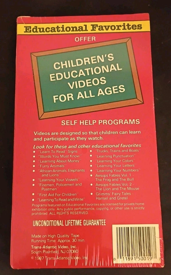 Learning About Telling Time 1987 VHS Trans-Atlantic Video Educational Favorites - Image 2 of 4