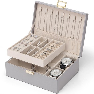 VLANDO 2 Layer 22.9 cm (L) x 17.3 (W) x 8.5 (H), 02-Grey-Watch Pillow 