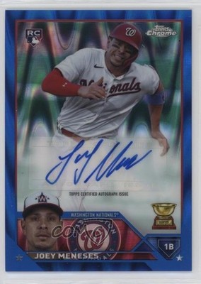 2023 Chrome Update Blue RayWave Refractor /150 Joey Meneses Rookie Auto RC 1j90