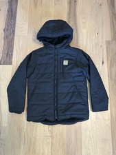 Kids Carhartt Puffer Jacket w/ Hood Pockets Girls Size Small 7-8 Black