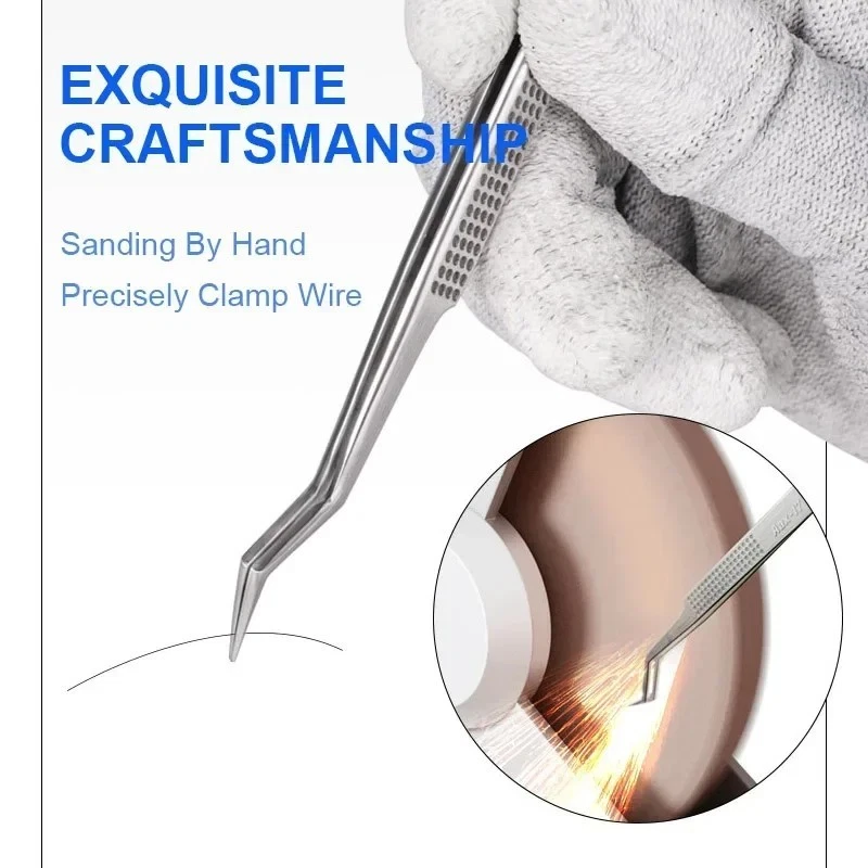 Pinzas de Acero Inoxidable AAX-17, Alta Dureza IC Chip Micro Reparación Alicate Herramienta Foto 3 de 4