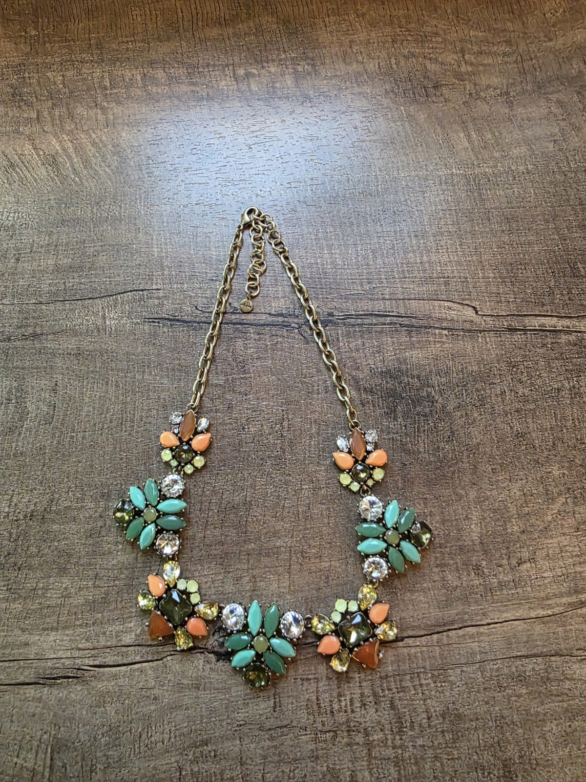 Stella & Dot Statement Rhinestone Necklace Signed… - image 1