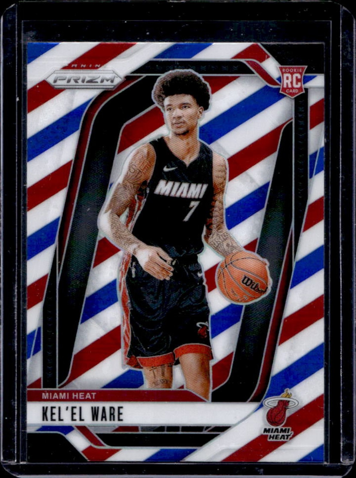 2024-25 Panini Prizm Kel el Ware RC Red, White and Blue Rookie #248 Heat
