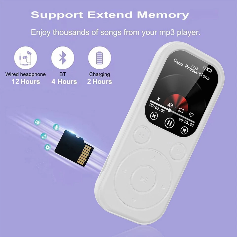 Portable Bluetooth MP3 Player HIFI Music Speakers MP4 Media FM Radio Recorder - Image 3 of 4