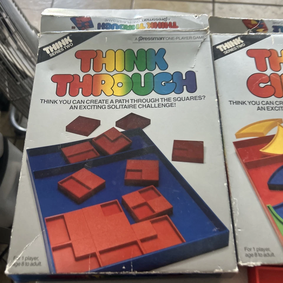 De colección 1988 "Think Through" Serie Dos También Piensa Círculo Cuadrado Falta 1 Pieza Foto 3 de 4