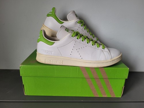 Baskets Adidas Stan Smith x Disney Kermit « Ce n'est pas facile d'être vert » UK 7,5 - Photo 1/18