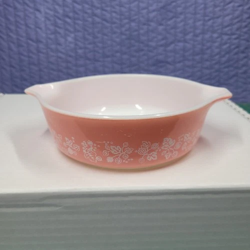 Vintage PYREX Pink Gooseberry 471 Bowl No Cover 1 Pint USA Serving Dish 1960s