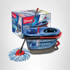 O-Cedar RinseClean Spin Mop & Bucket System | Clean Water | Removes 99% Bacteria