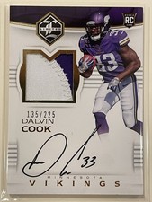 2017 Panini Limited - Rookie Patch Autographs Dalvin Cook #111 /225 (AU, MEM,...