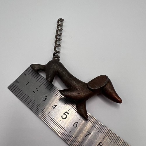 Vintage Art Deco Art Bronze Corkscrew Cork Screw Dog Dachshund Made in Ukraine - Picture 7 of 8