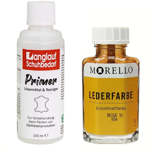 Morello Lederfarbe 40 ml + Langlauf Leder Reiniger + Primer 100ml im Set - Bild 15 von 15