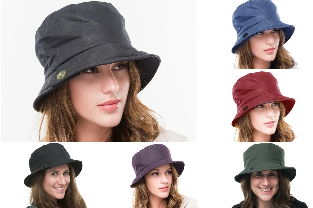 Brand New Ladies Wax Outdoor Walking Country Waterproof Rain Hiking Hat  Carol