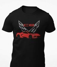 2020 Mid Engine Red vette C8 Short-Sleeve Unisex T-Shirt