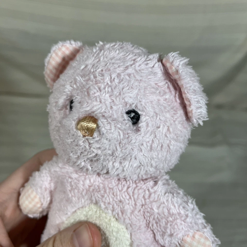 Raro Difícil de Encontrar Aurora Bebé Oso Rosa 6.5" Sonajero Peluche Animal Mini P1 Foto 3 de 4