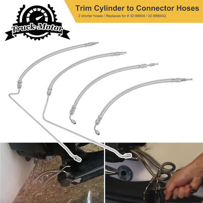 Trim Tilt hydraulic Ram Cylinder hose kit for Mercruiser Alpha One Gen Two 1 2